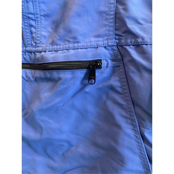 L.L. Bean Blue Pullover Half Zip Hooded Windbreaker Size Large Petite - Picture 3 of 7